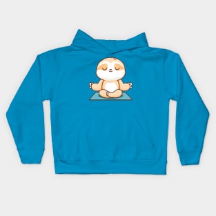 Meditating Sloth Kids Hoodie